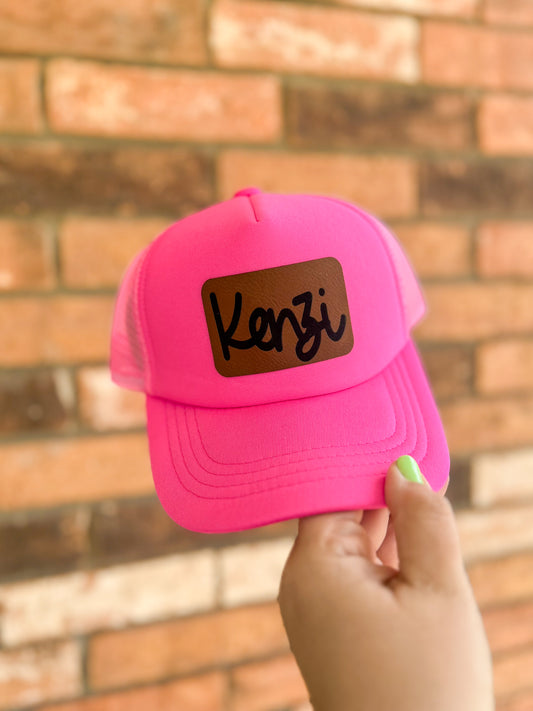 Pink Name Hat