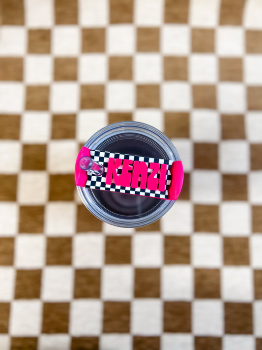 Checkered / Hot Pink Topper
